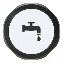 ABB MP9-1217 Drucktaster beschriftet "WASSER", Symbol Code E2300454 ehemaliger Typ MP1-10W-L WASSER