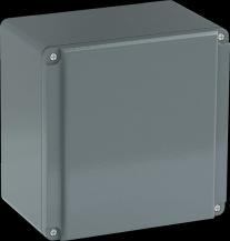 ABB 080SP12SF Metallgehäuse, 12 Befehlsstellen, grau, Aluminium, IP66, geschlossen ohne Öffnung für Kabel-Einführung, Modular Metall Reihe