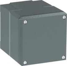 ABB 080SP1MSFC Metallgehäuse, 1 Befehlsstelle, grau, Aluminium, IP66, geschlossen tiefes Unterteil, mit Öffnung für Kabel-Einführung, Modular Metall Reihe