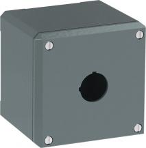 ABB 080SP1 Metallgehäuse, 1 Befehlsstelle, grau, Aluminium, IP66 mit Öffnung für Kabel-Einführung, Modular Metall Reihe