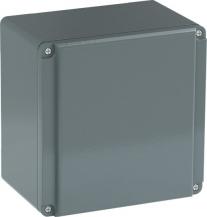 ABB 080SP8SFC Metallgehäuse, 8 Befehlsstellen, grau, Aluminium, IP66, geschlossen mit Öffnung für Kabel-Einführung, Modular Metall Reihe