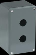 ABB 080SP2SFE Metallgehäuse, 2 Befehlsstellen, grau, Aluminium, IP66 ohne Öffnung für Kabel-Einführung, Modular Metall Reihe
