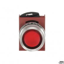 ABB P9MPLRGD Drucktaster flach rot, Metall, tastend, beleuchtbar Taster-Vorsatz, Kontakthalter, und Kontermutter