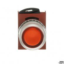 ABB P9MPLAGD Drucktaster flach orange, Metall, tastend, beleuchtbar Taster-Vorsatz, Kontakthalter, und Kontermutter