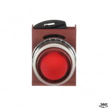 ABB P9MPLRSD Drucktaster hoch rot, Metall, tastend, beleuchtbar, Taster Kontakthalter und Kontermutter
