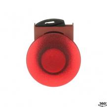 ABB P9MEM4RL Pilztaster 40mm rot beleuchtbar, Metall, tastend, beleuchtbar Taster-Vorsatz, Kontakthalter und Kontermutter