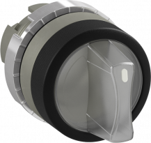 ABB P9MSLZ5I Wahlschalter 3 Positionen, transparent, beleuchtbar, Metall-Reihe