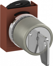 ABB P9MSCZ5A01 Schlüsselschalter 3 Positionen, Metall, 3 Positionen: -45˚/ 0˚ / 45˚, key 01 Rückz. 45˚ -> 0˚, abziehbar -45˚, Kontakthalter und Kontermutter