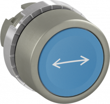 ABB P9MPNLG007 Drucktaster Metall blau, bedruckt Symbol "<->"