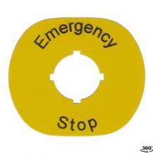 ABB MA6-1026 Textschild gelb Emergency Stop, oval