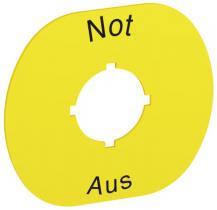 ABB MA6-1027 Schild Not-Aus, gelb, oval