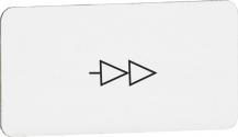 ABB MA6-1035 Beschrift-Schild Einlage ->->, Kunststoff alufarben für CombiLine-Modular und CombiLine-Compact