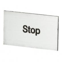 ABB MA6-1045 Beschriftungsschild Stop, Kunststoff alufarben für CombiLine-Modular und CombiLine-Compact