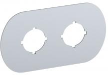 ABB MA6-1080 Beschriftungsschild 3 Positionen, <- O -> Kunststoff schwarz/silber CombiLine Modular und -Compact