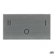ABB MA6-1082 Beschriftungsschild 3 Positionen, " I O II" Kunststoff schwarz/silber CombiLine Modular und -Compact