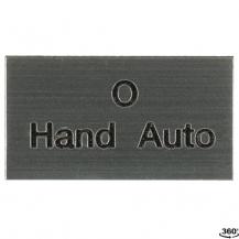 ABB MA6-1083 Beschriftungsschild 3 Positionen, Hand 0 Auto Kunststoff schwarz-silber CombiLine Modular und -Compact