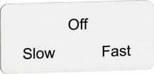 ABB MA6-1194 Texteinlage "Slow"/"Off"/"Fast", für Schalter mit 3 Schaltstellungen