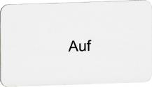 ABB MA8-1043 Texteinlage mit Text: "Auf", Kunststoff alufarben für CombiLine-Modular und CombiLine-Compact