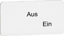ABB MA8-1073 Beschriftungsschild 2 Positionen, "Aus" "Ein" Kunststoff schwarz, silber CombiLine Modular und -Compact
