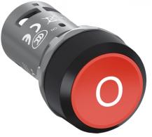 ABB CP13-10R-01 Drucktaster tastend flach, Taste rot mit weiss O, 1 Öffner, CombiLine-Compact