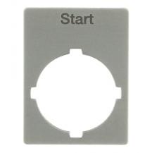 ABB Rectangular legend plate 29,6x39 mm alum SK615550-44 Textschild "Start", für Schalter mit 1 Schaltstellung Größe 29,6x39 mm aus Aluminum
