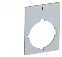 ABB Rectangular legend plate 29,6x39 mm alum Textschild "I", für Schalter mit 1 Schaltstellung