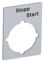 ABB Accessories SK615550-74 Beschriftungsschild für, Wahlschalter, 2 Stellungen Stop Start