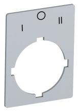 ABB Rectangular legend plate 29,6x39 mm alum SK615550-81 Textschild "I" / "0" / "1", für Schalter mit 3 Schaltstellungen Größe 29,6x39 mm aus Aluminum