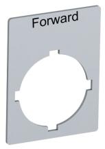 ABB Rectangular legend plate 29,6x39 mm alum Textschild "Forward", für Schalter mit 1 Schaltstellung