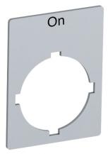 ABB Rectangular legend plate 29,6x39 mm alum SK615552-22 Textschild "On", für Schalter mit 1 Schaltstellung Größe 29,6x39 mm aus Aluminum