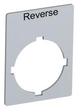 ABB Rectangular legend plate 29,6x39 mm alum Textschild "Reverse", für Schalter mit 1 Schaltstellung