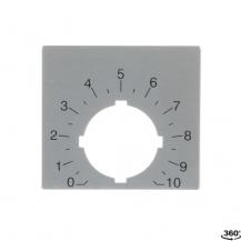 ABB Legend plate for potentiometer, 48.5x44, SK615562-88 Beschriftungsschild Poti, Skala 0 - 10