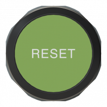 ABB MP9-1234 Drucktaster grün "RESET", flach-tastend, Frontring:, Kunststoff schwarz nicht beleuchtbar