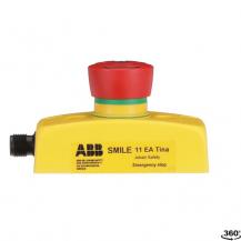 ABB Smile 11 EA Tina Not-Halt-Taster 1 x 5-poliger Stiftstecker M12 mit dynamischem Funktionsprinzip LED-Anzeige im Taster