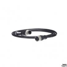 ABB M12-C112 M12-Kabel 1 m, geschirmt gerade, 5 x 0.34 mm² und Abschirmung und M12-Stiftstecker mit Abschirmung auf Stift 3 (0 V DC)
