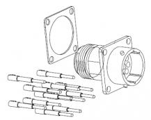 ABB JSHK1-C Cannon-Anschluss Stiftdose für JSHD4 für Schaltschrankmontage