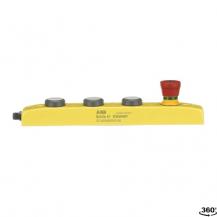ABB Smile 41 EWWWP Bedienbox mit 3 Tastern, einem Not-Aus-Taster und mit Verbindung zu PLUTO IQ mit 8-poligem Stecker M12