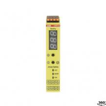 ABB Sentry USR10P SAFETY UNIVERSAL RELAY 24 V DC Relaisausgänge 3 NC+ 1 NO, PushIn 1-Digit Display erweiterte Sicherheitstimer-Funktionen
