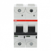 ABB S802S-C2 Hochleistungs-Sicherungsautomat 2A, C, 400 V AC=Icu 50kA, 690 V AC=Icu6kA, 2P