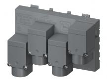 ABB ZLSP934-3LN-R Einspeiseblock 250 A L1, L2, L3, N, rechts SMISSLINE TP PowerBar Bolt-On, ersetzt Abdeckung 8er Modul