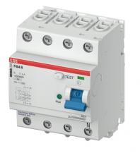 ABB F404B-63/0.3 Fehlerstrom-Schutzschalter Typ B, 63 A, 300 mA, 4P, steckbar