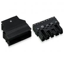 WAGO 770-115 WINSTA MIDI Stecker 5-polig 25 A schwarz mit Zugentlastung
