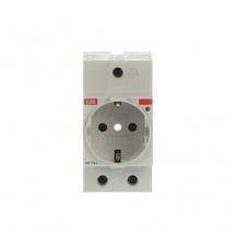 ABB M1173-L SCHUKO-Steckdose Italien lichtgrau, RAL 1173 mit integrierter Kontrollleuchte