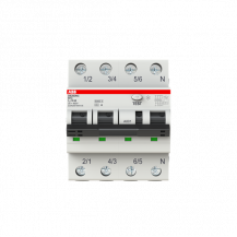 ABB DS203NC B13 A300 FI/LS-Schalter 6kA 3P+N Typ A, B13, 300mA 6kA IEC/EN 61009, 10kA IEC/EN 60947-2