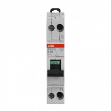 ABB SN201 M-B16 Sicherungsautomat B-Char., 10 kA, 16 A, 1P+N Neutralleiter rechts