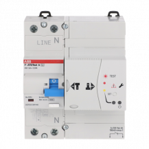 ABB F-ATI2Test A-40/0.03 FI-Schalter, 5 TE 2P, Typ A, 40A, 30mA, kurzzeitverzögert, FI mit automatischer Prüfung (FI-Test) ohne Spannungsunterbrechung