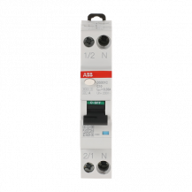 ABB DS301C C10 A30 FI/LS-Schalter 6kA, 1P+N, Typ A, C10, 30mA 1 Teilungseinheit