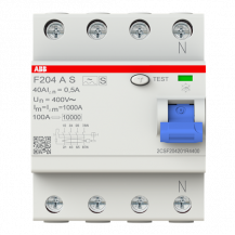 ABB F204 A S-40/0.5 FI-Schutzschalter 4P, Typ A, 40A, 500mA, selektiv