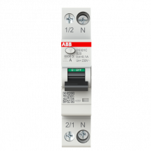 ABB DS301C B20 A100 FI/LS-Schalter Typ A, 100 mA, 6 kA, 1P+N, B-Char., 20 A 1 Teilungseinheit