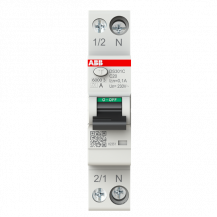 ABB DS301C C20 A100 FI/LS-Schalter Typ A, 100 mA, 6 kA, 1P+N, C-Char., 20 A 1 Teilungseinheit
